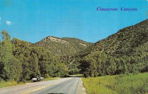 NM, New Mexico  50's CAR on HIGHWAY 64  Cimarron to Eagle Nest  1962 Postcard