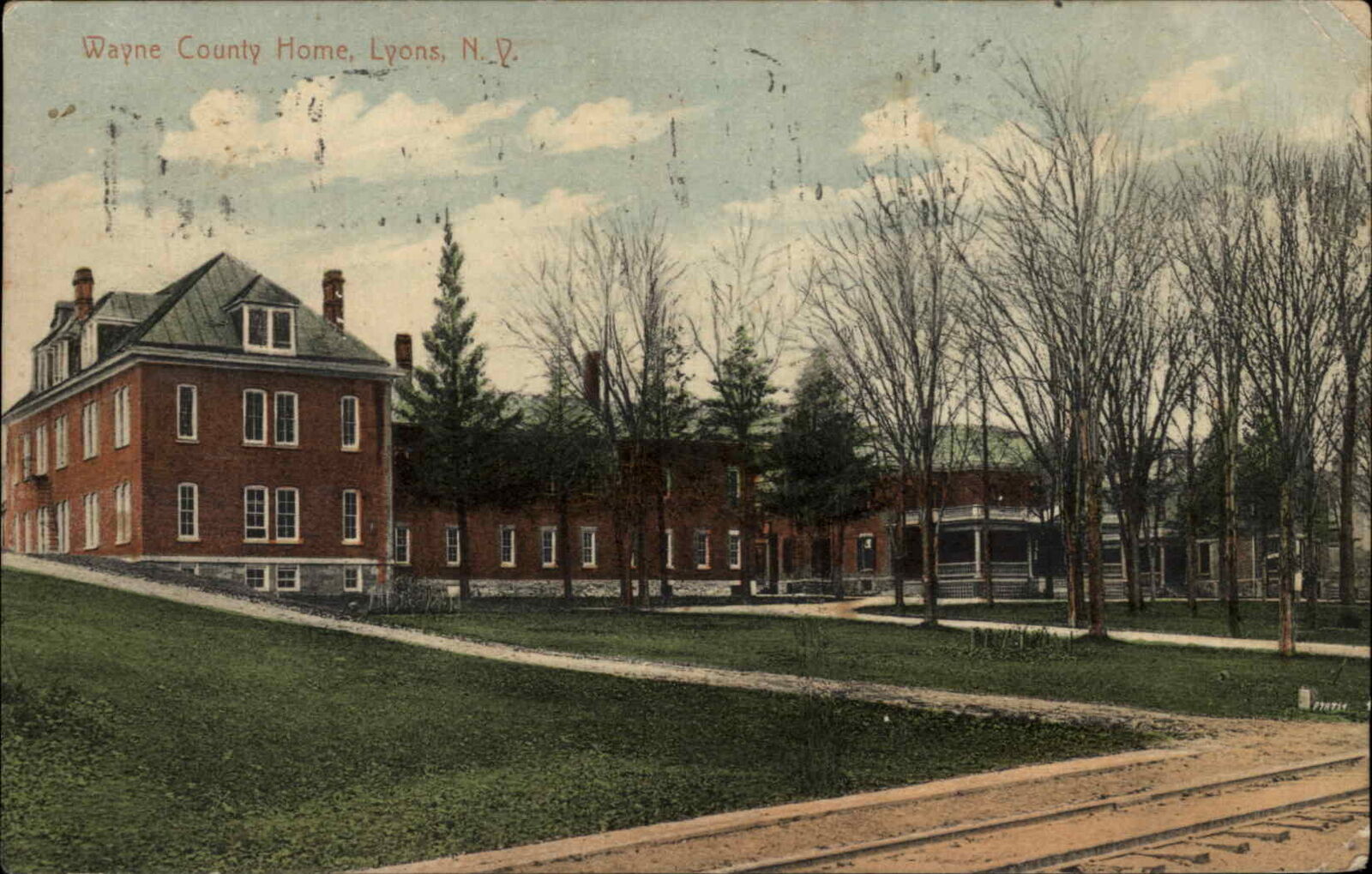 Lyons New York NY Wayne County Home c1910 Vintage Postcard United