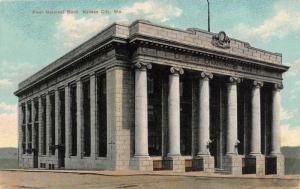 KANSAS CITY, MO Missouri    FIRST NATIONAL BANK      c1910's Postcard