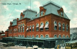 C.1910 Union Depot, Chicago, Ill. Postcard P174 