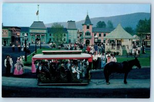 1960 Lake George New York Vintage Postcard Gaslight Village Typical Gay Nineties