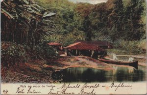 Brazil Vista em Redor de Santos Vintage Postcard C131