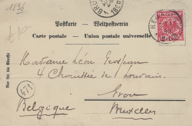 Germany Bingen Gruss Vom National Denkmal Vintage Postcard 03.64