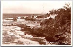 Boiler Bay Oregon Nature Trails, And Striking Ocean Views RPPC Photo Postcard