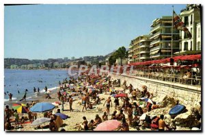 Postcard Moderne Menton The beach near the Casino