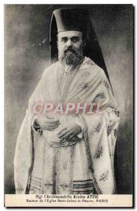 Old Postcard the Bishop & # 39archimandrite Arsene Attie rector of & # 39egli...