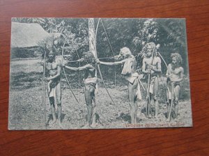 Ceylon Postcard 1907-15 Unused Vedding Wild Man Warrior