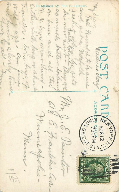 Postcard Revell Hall, East Northfield, MA Posted 1914