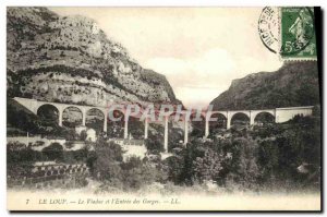 Old Postcard The Gorges du Loup Viaduct and The Entrance Gorge