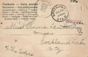 Schwarz Americana Romantische Liebespaar 1906 Undivided Antik Postkarte