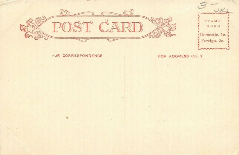 Tiffin Ohio~Heidelberg University~Williard Hall~1908 B&W Postcard