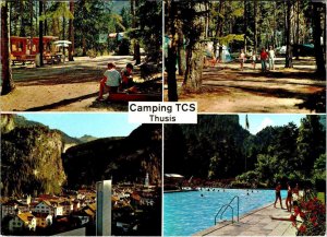 Thusis, Viamala Switzerland  CAMPING TCS Families/Kids/Pool/Tents  4X6 Postcard