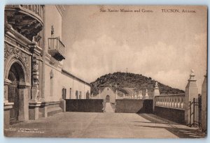 Tucson Arizona AZ Postcard San Xavier Mission Grotto Exterior View c1910 Vintage