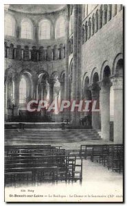 Old Postcard St Benoit sur Loire The Basilica Choir and the Sanctuary