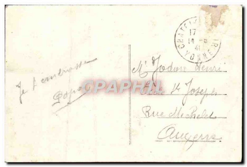 Old Postcard Chatel Censoir The port and the channel