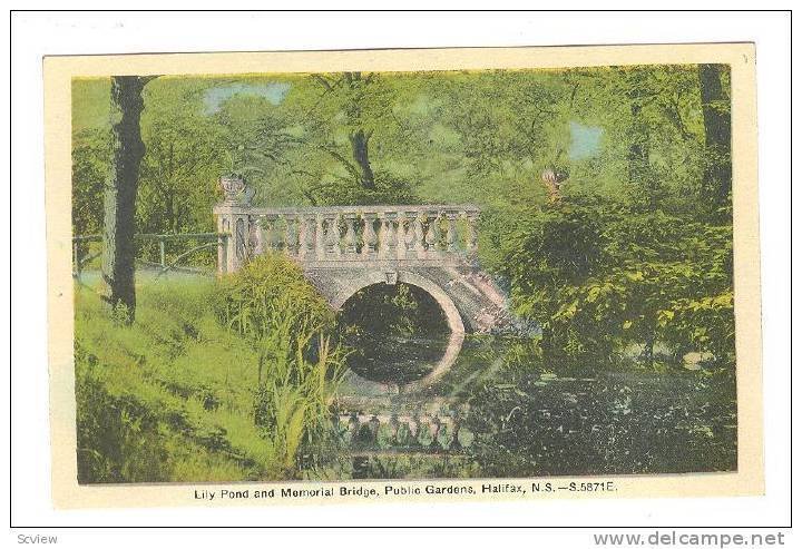 Lily Pond & Memorial Bridge , Halifax , Nova Scotia , Canada , 30-40s