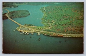 K1/ Dennison Cadiz Tappan Lake Ohio Postcard Chrome Marina Birdseye 490