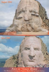 Emerging Face of Crazy Horse Black Hills of South Dakota USA Postcard