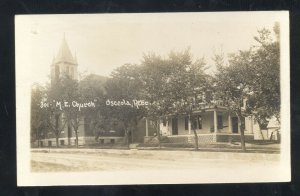 RPPC OSCEOLA NEBRASKA METHODIST EPISCOPAL CHURCH REAL PHOTO POSTCARD