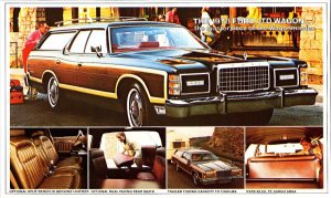1978 Ford LTD Wagon Vintage Advertising Oversize Postcard Wagonmaster