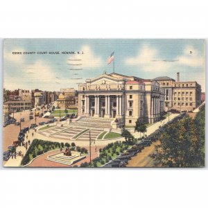 Postcard Essex County Court House Newark NJ 1942 Architecture