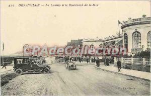 Old Postcard Deauville Casino and Boulevard of the Sea