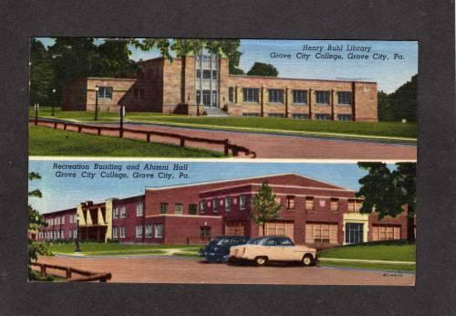 PA Grove City College Library Alumni HallPENN Postcard