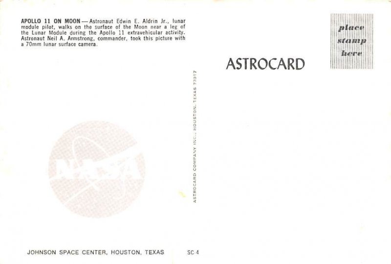 Apollo 11 on moon Space Unused 