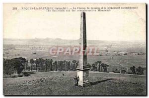 Arques la Bataille Old Postcard The battlefield and the commemorative monument