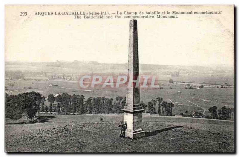 Arques la Bataille Old Postcard The battlefield and the commemorative monument