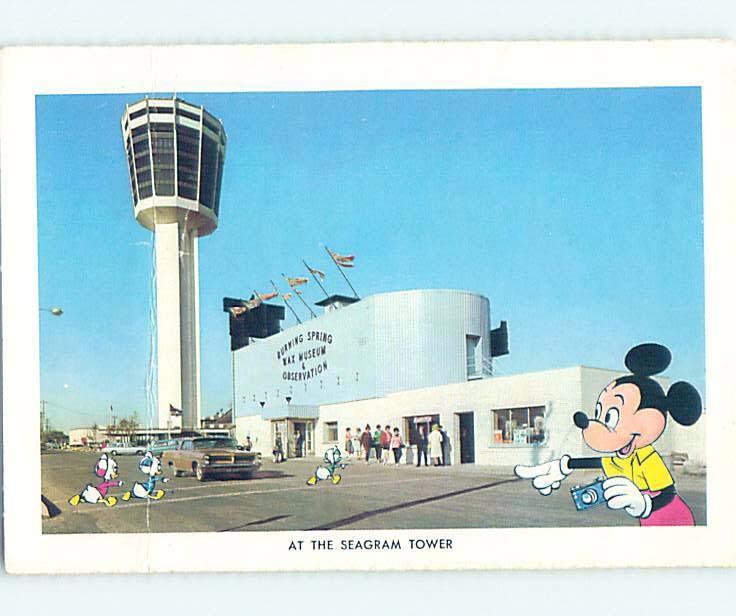 Bent 1960's MICKEY MOUSE - SEAGRAM TOWER Niagara Falls Ontario ON ho5187