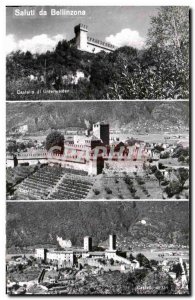 Postcard Old Saluti da Bellinzona Castellid di Uri Svitto e Unterwalden