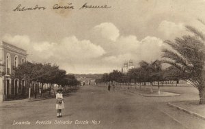 PC CPA ANGOLA / PORTUGAL, LOANDA, AVENIDA SALVADOR CORREIA, POSTCARD (b13288)