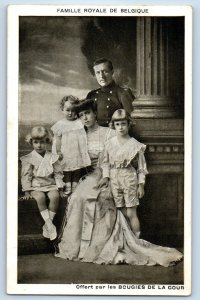 Belgium Postcard Royal Family Presented by the Court Candles c1930's