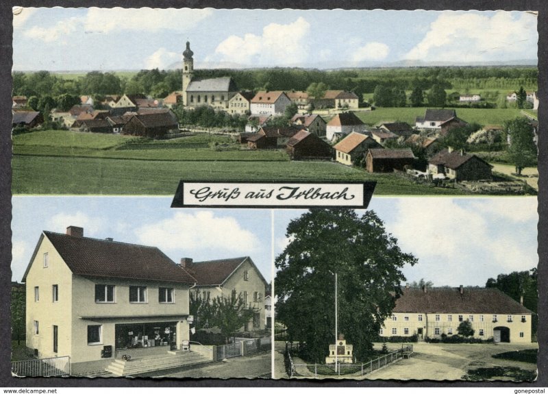 dc500 - Gruss aus IRLBACH b. Straubing 1973 Postcard to Canada