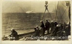 Passing Ice-Berg USS Frederick Military Ship Unused light tab marks from bein...