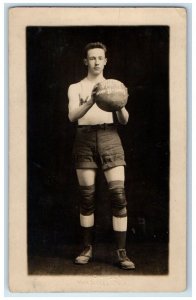 c1917 Basketball High School Champion Thompson Monticello NY RPPC Photo Postcard