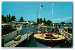 1960 Snug Harbor Yacht Basin Dock Madeira Beach Florida Antique Vintage Postcard