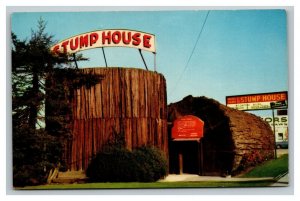 Vintage 1960's Advertising Postcard Stump House Gift Shop Eureka California