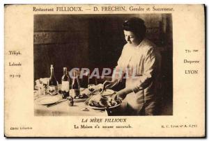 Postcard Old Advertisement Restaurant Fillioux Frechin Rue Duquesne Lyon