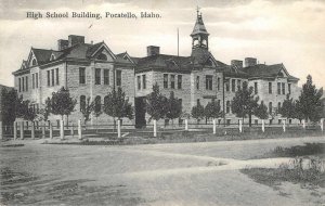 High School Building, Pocatello, Idaho 1908 Vintage Red Cross Pharmacy Postcard