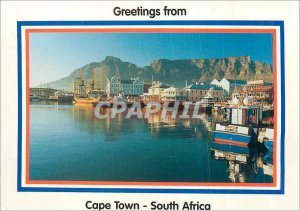 Modern Postcard Greetings from Cape Town South Africa Cape Town Waterfront Boat