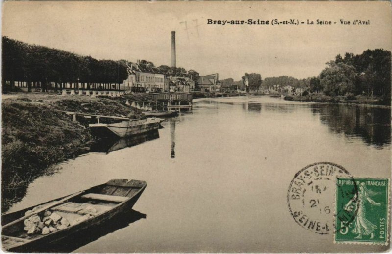 CPA Bray-Sur-Seine La Seine-Vue d'Aval FRANCE (1101200)