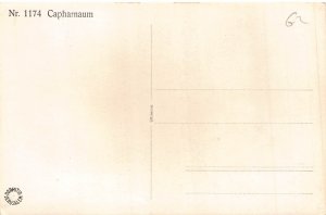 B176 Palestine Galilee Excavated Synagogue Capharnaum RPPC postcard