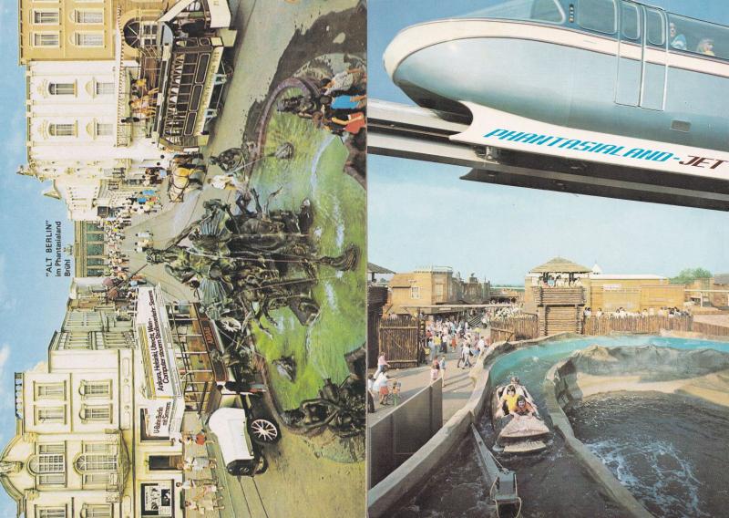 Phantasialand Bruhl Germany Water Chute Theme Park 2x Postcard