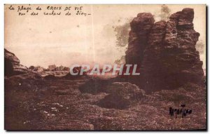 Postcard The Old Zion Rocks suggesting the Croix de Vie range