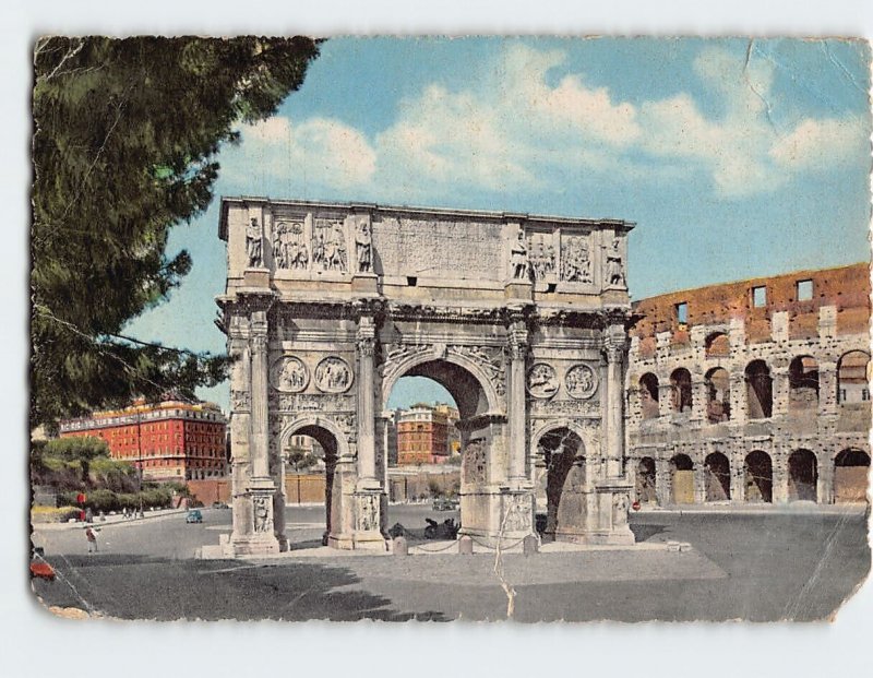 Postcard Arc of Constantine, Rome, Italy