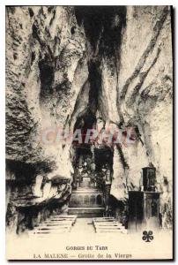 Old Postcard Gorges du Tarn Malene Grotto of the Virgin