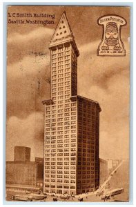 1912 L.C. Smith Building Exterior Seattle Washington WA Vintage Antique Postcard
