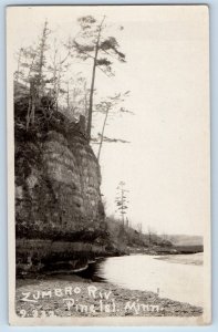 Pine Island Minnesota MN Postcard RPPC Photo Zumbro River c1910's Antique